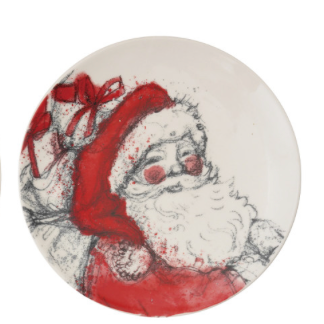 Santa Stoneware Dish