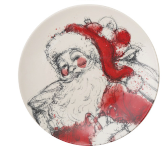 Santa Stoneware Dish