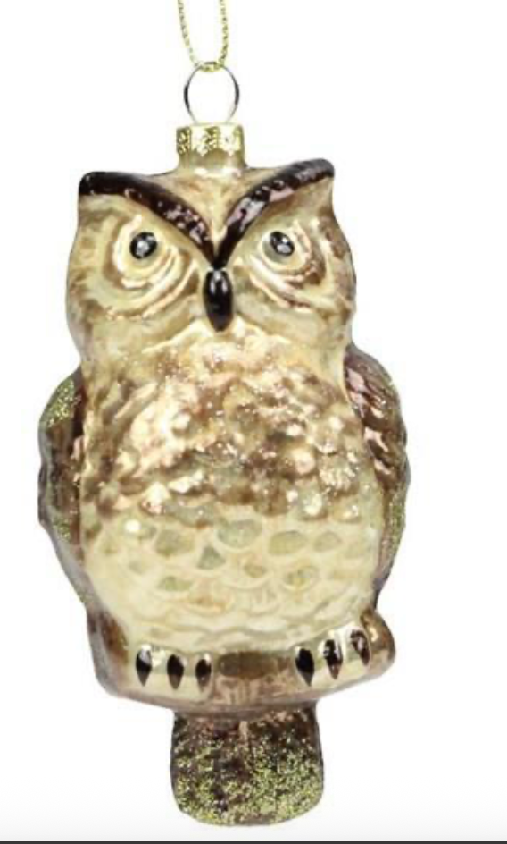 Glitter Owl Ornament