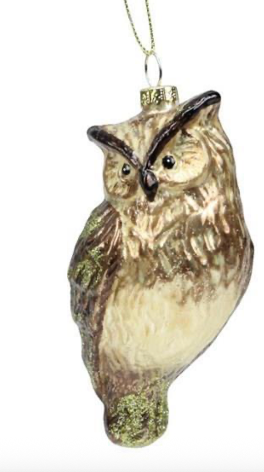 Glitter Owl Ornament