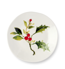 Holly and Vines Dessert Plate