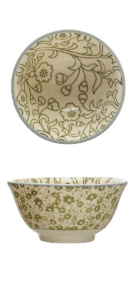 Patterned Stoneware Pinch Pot