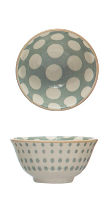 Patterned Stoneware Pinch Pot