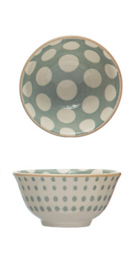 Patterned Stoneware Pinch Pot