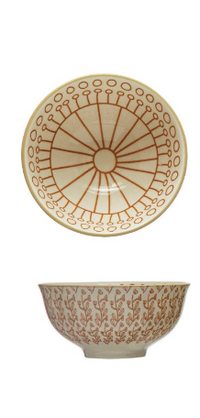 Patterned Stoneware Bowl