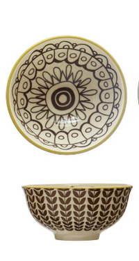 Patterned Stoneware Bowl