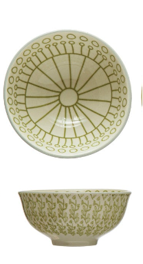 Patterned Stoneware Bowl