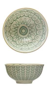 Patterned Stoneware Bowl