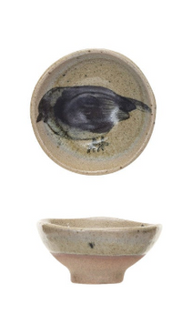 Insect/Bird Stoneware Dish