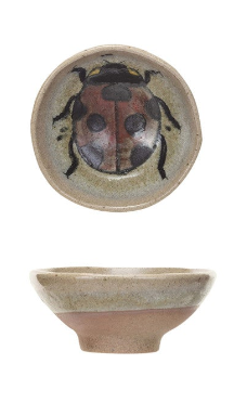Insect/Bird Stoneware Dish