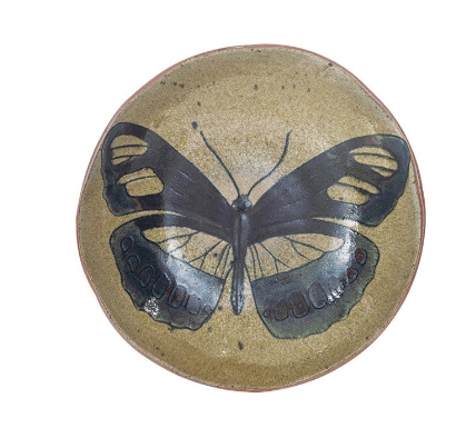Insect/Bird Stoneware Plate