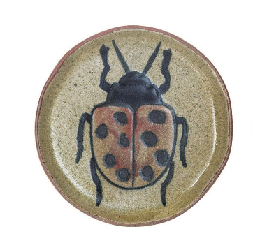 Insect/Bird Stoneware Plate