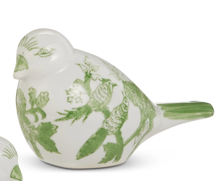 Green and White Bird