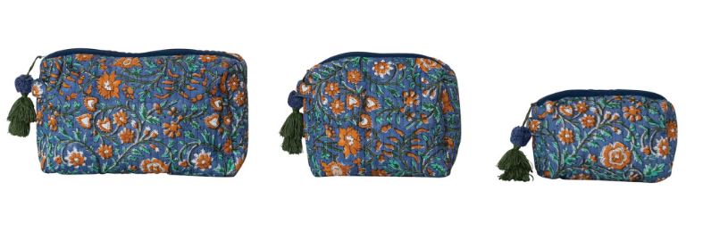 Quilted Cotton Pouches