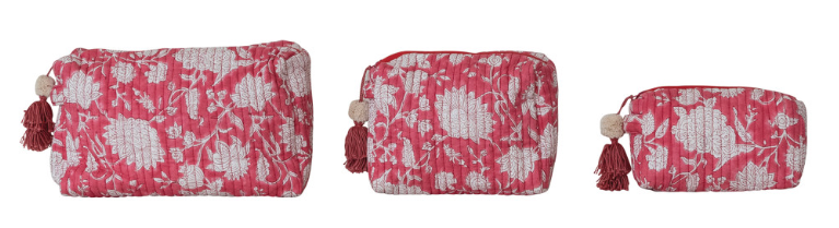 Quilted Cotton Pouches