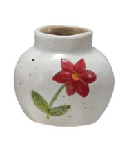 Stoneware Vase with Flower