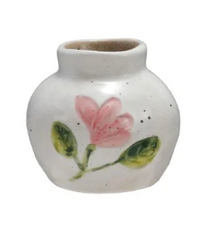 Stoneware Vase with Flower