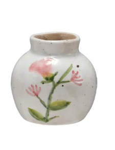 Stoneware Vase with Flower
