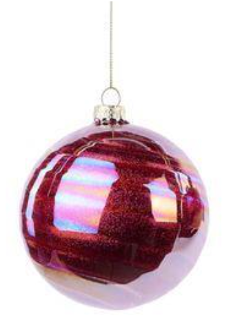 Glitter Swirl Glass Ornaments