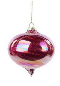 Glitter Swirl Glass Ornaments