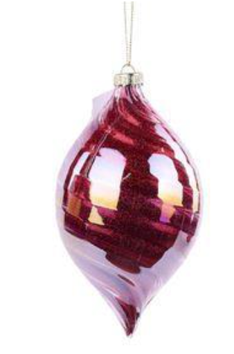 Glitter Swirl Glass Ornaments