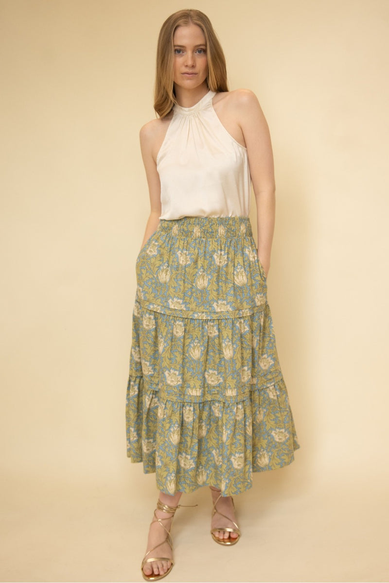 Satin High Neck Halter Top