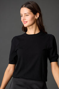 Puff Sleeve Knit Top