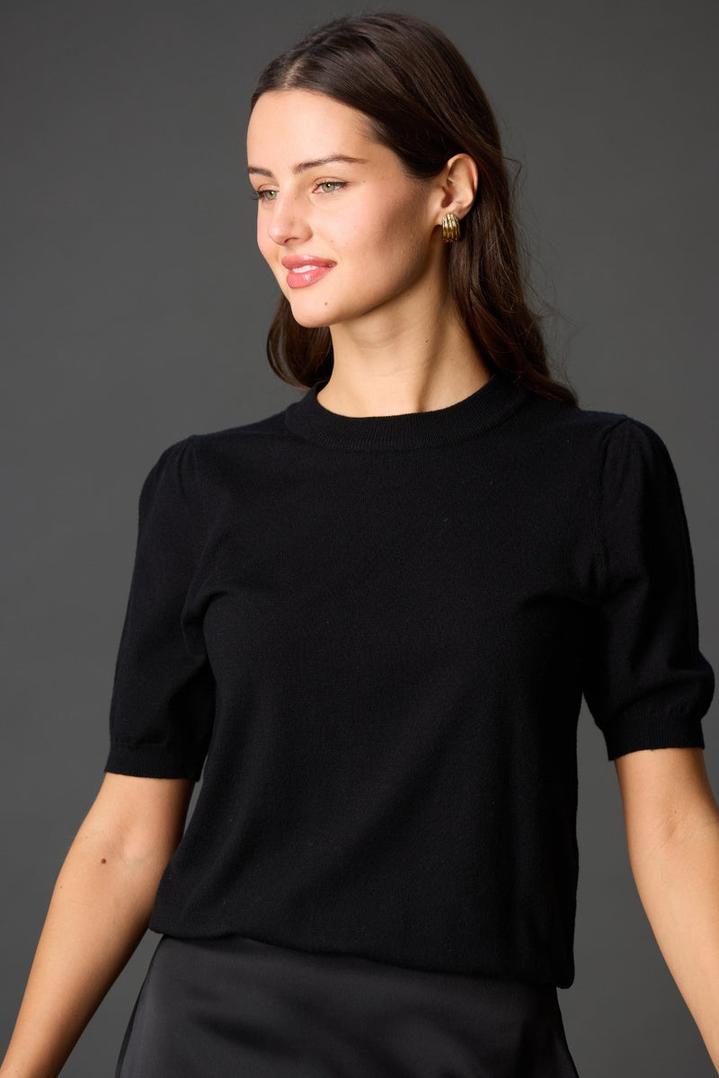 Puff Sleeve Knit Top