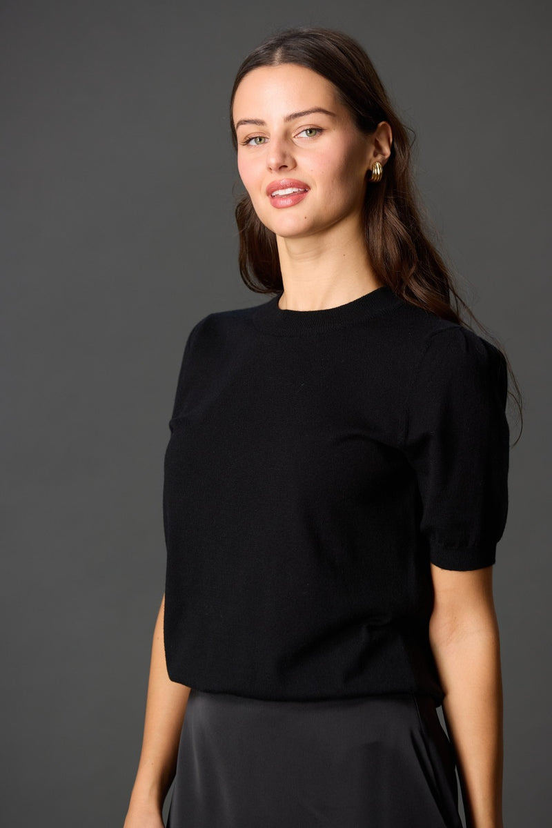 Puff Sleeve Knit Top