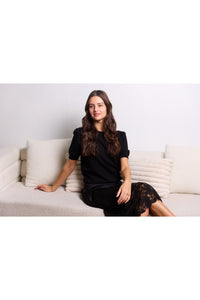 Puff Sleeve Knit Top