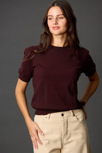 Puff Sleeve Knit Top