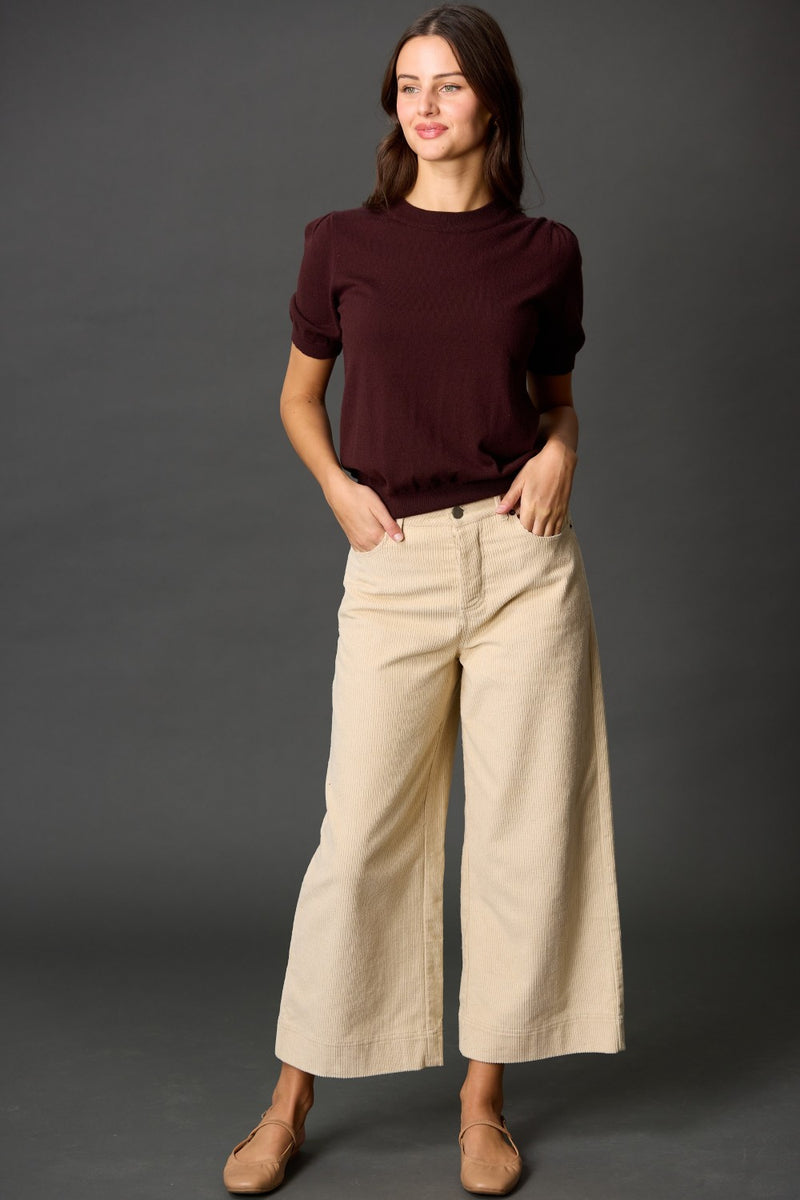 Puff Sleeve Knit Top