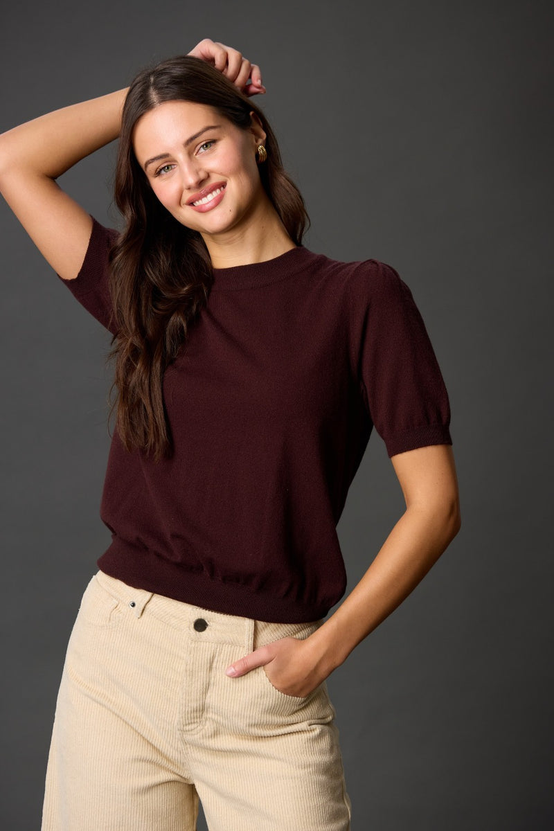 Puff Sleeve Knit Top