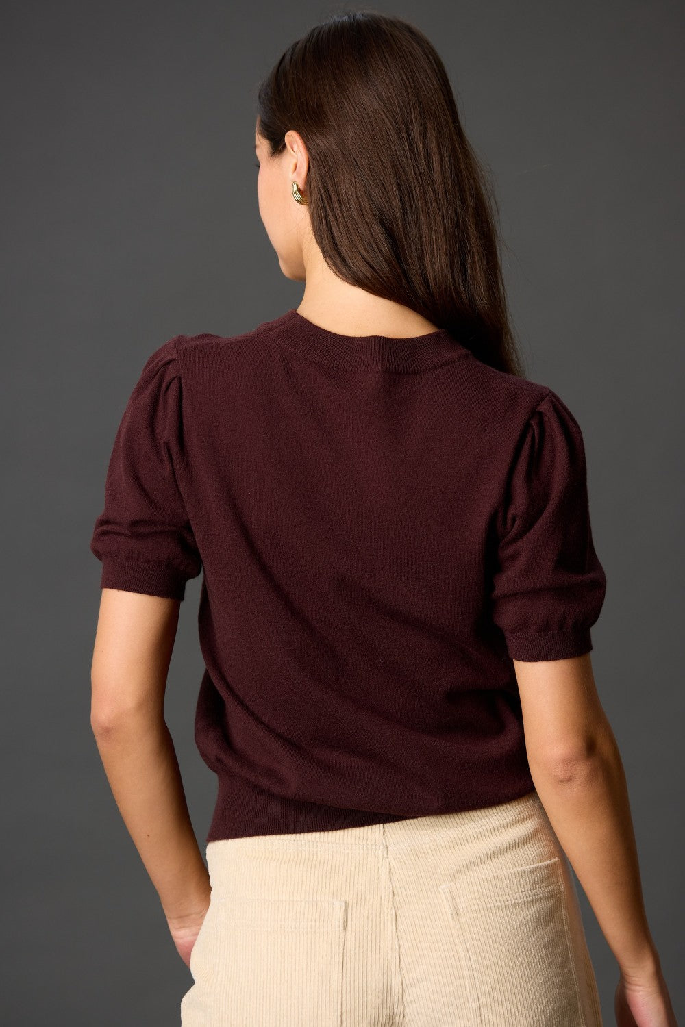 Puff Sleeve Knit Top