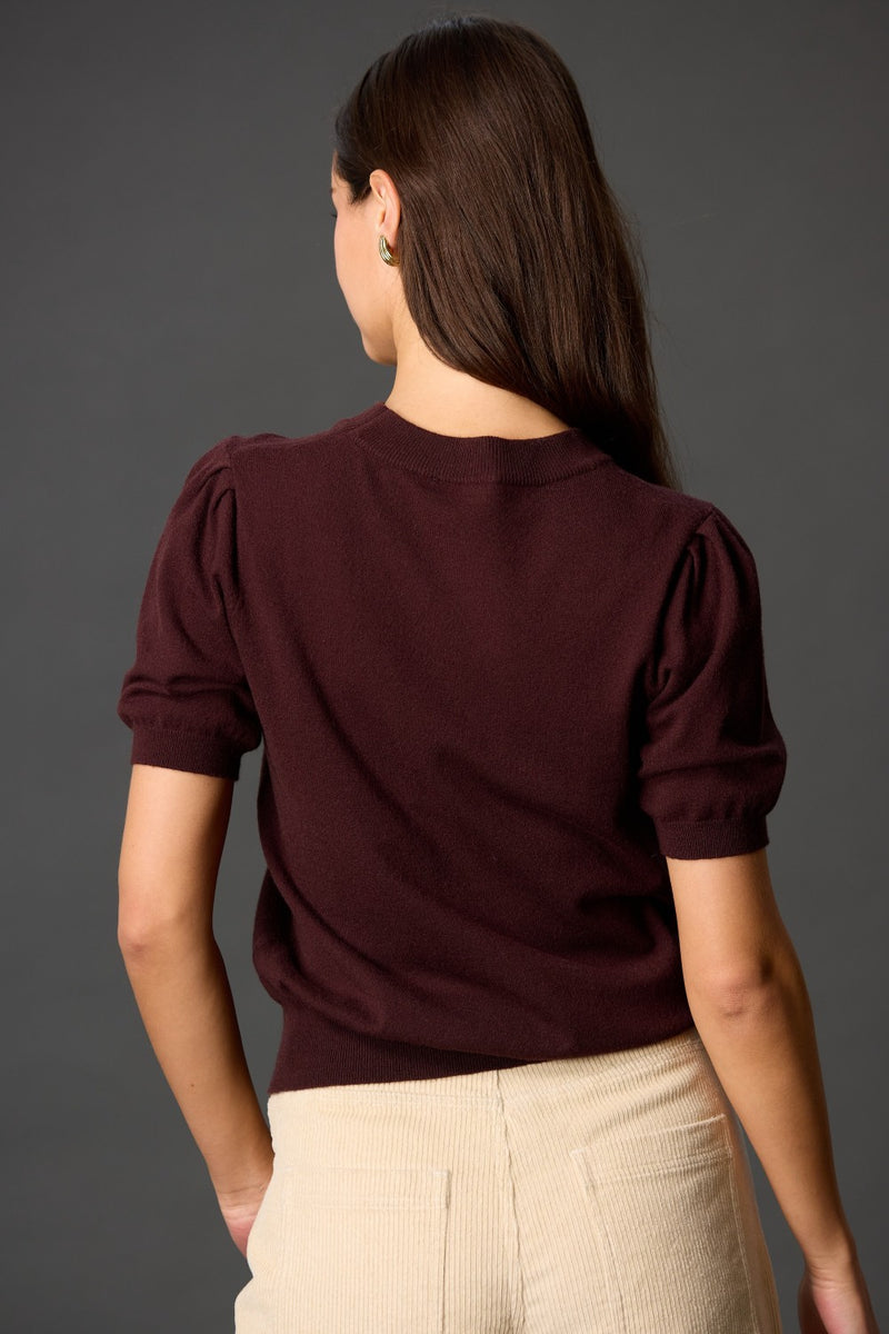 Puff Sleeve Knit Top