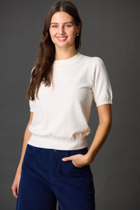 Puff Sleeve Knit Top
