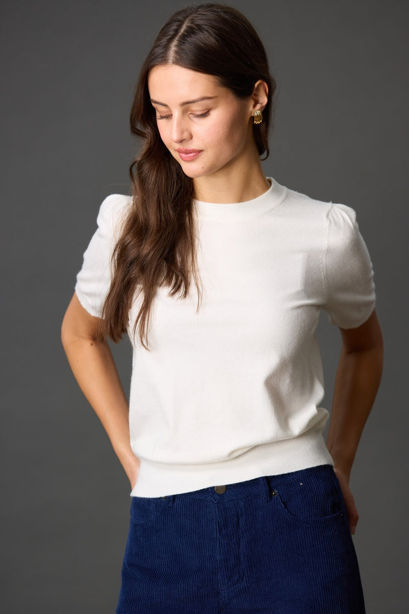 Puff Sleeve Knit Top