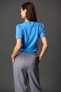 Puff Sleeve Knit Top