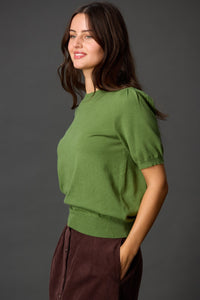 Puff Sleeve Knit Top