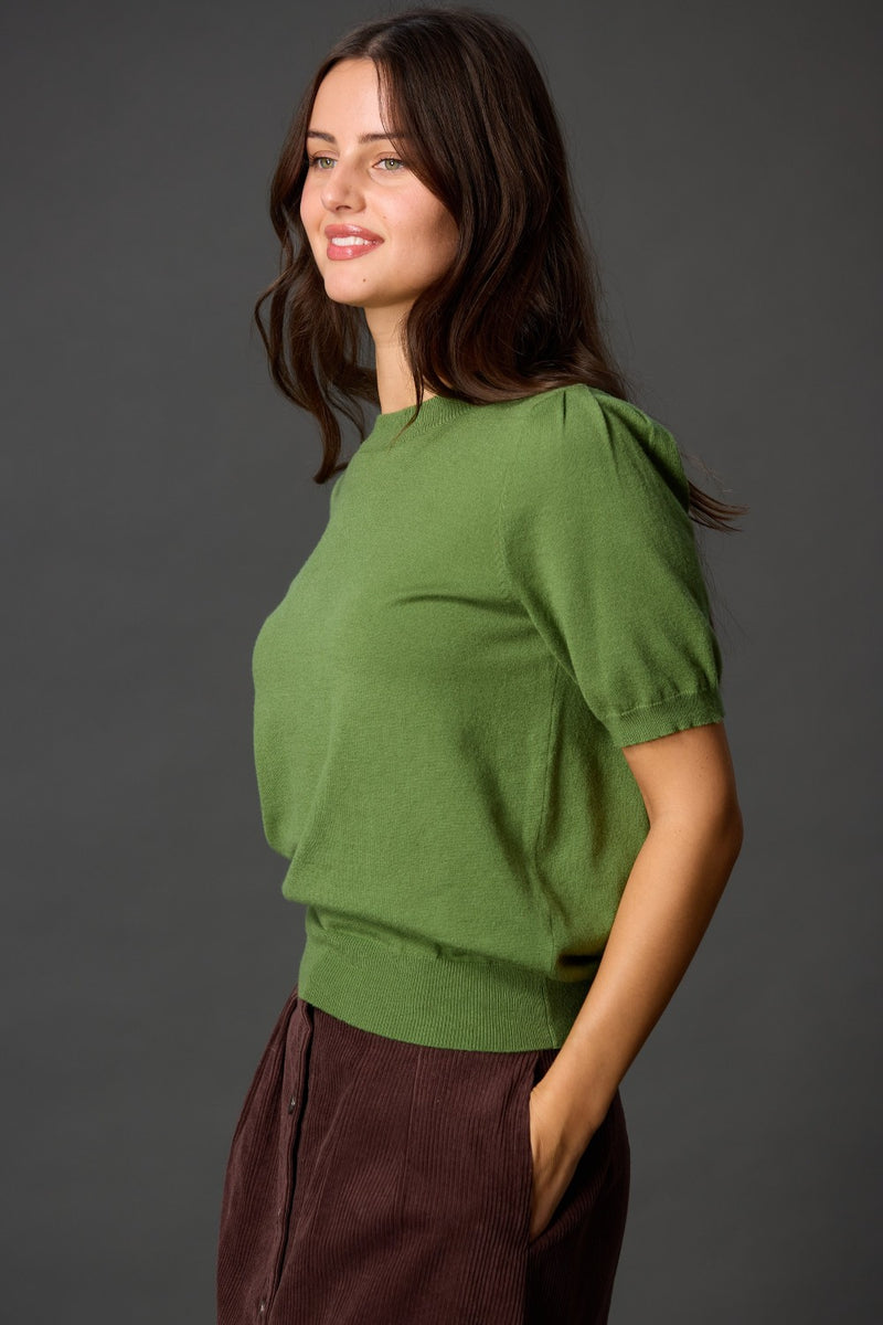Puff Sleeve Knit Top