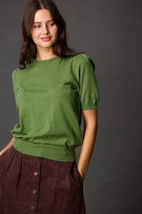 Puff Sleeve Knit Top