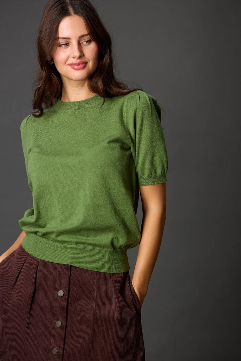 Puff Sleeve Knit Top