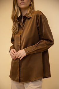 Satin Button Up Top