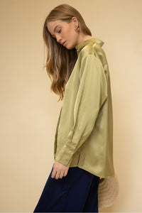 Satin Button Up Top
