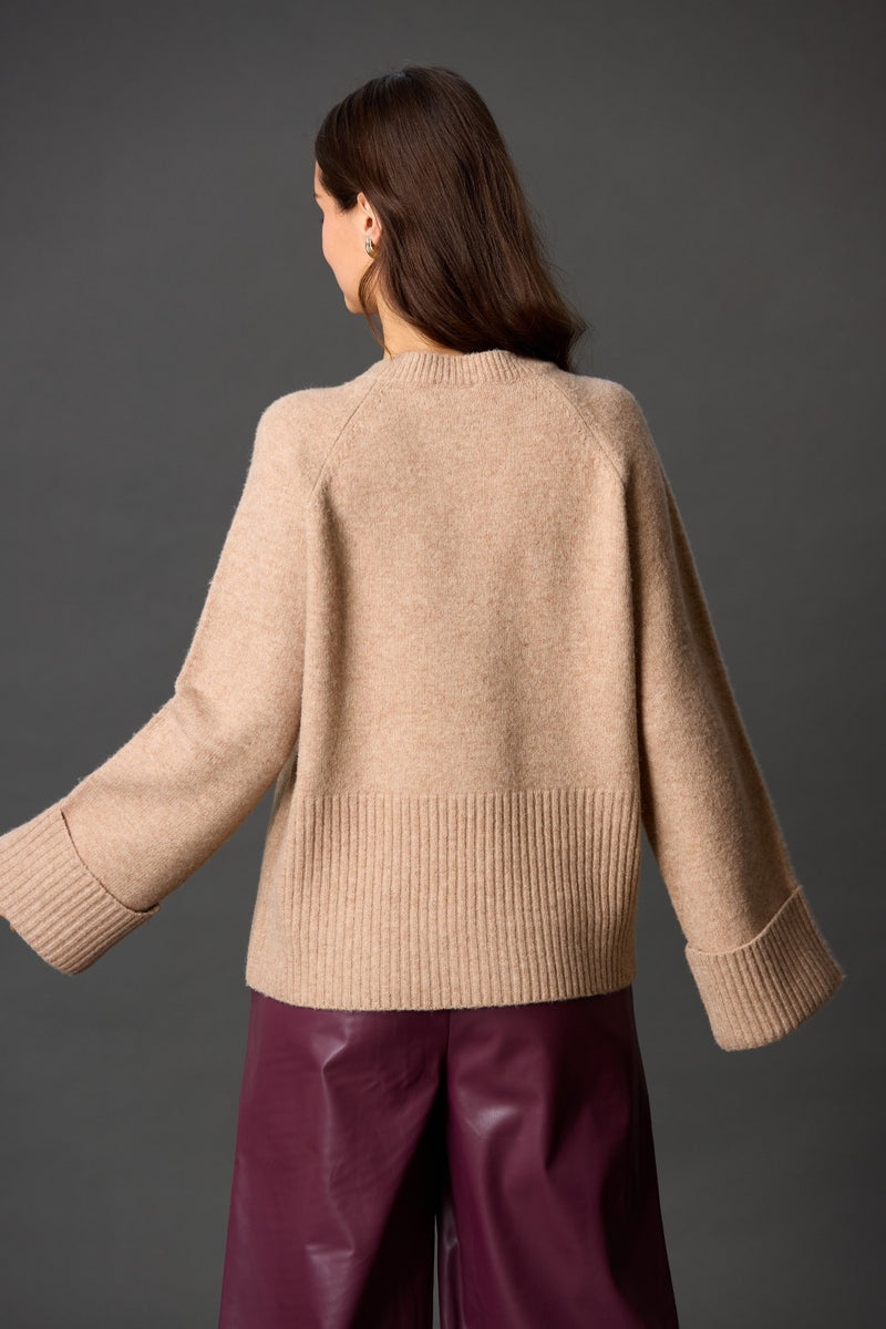 Wide Sleeve Cuff Sweater