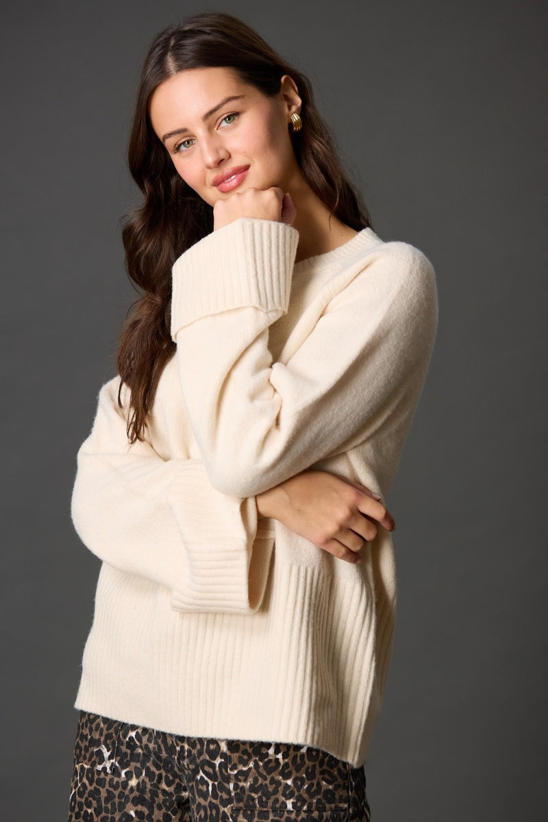 Wide Sleeve Cuff Sweater