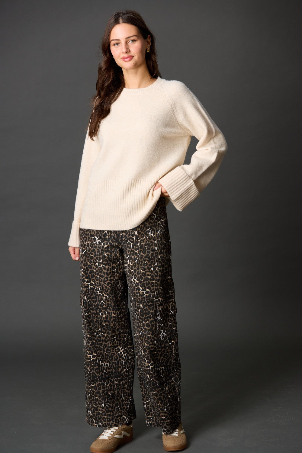 Wide Sleeve Cuff Sweater