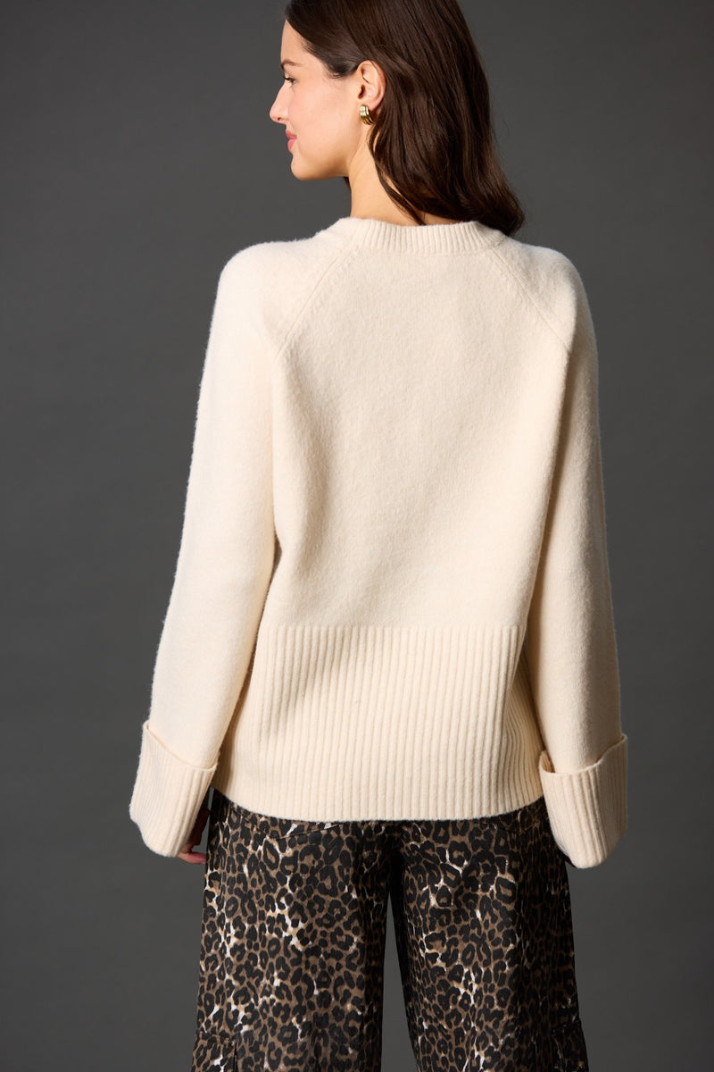 Wide Sleeve Cuff Sweater