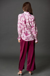 Smocked Cuff Ruffle Top