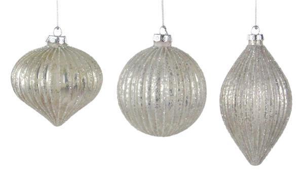 Antique Silver Glass Ornament